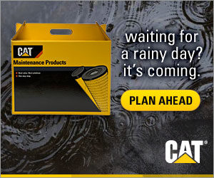 Cat® Fluids Rainy Day Display Ad