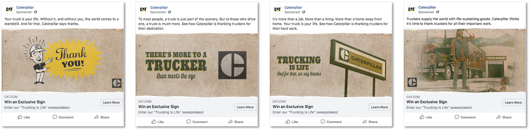 Caterpillar Thanks Truck Drivers Social Media