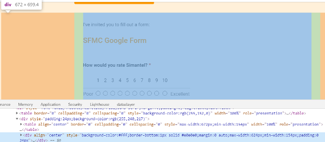 Google Form HTML Code