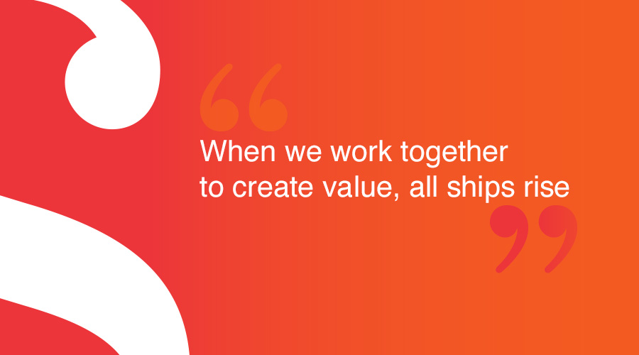quote-when we work together to create value, all ships rise