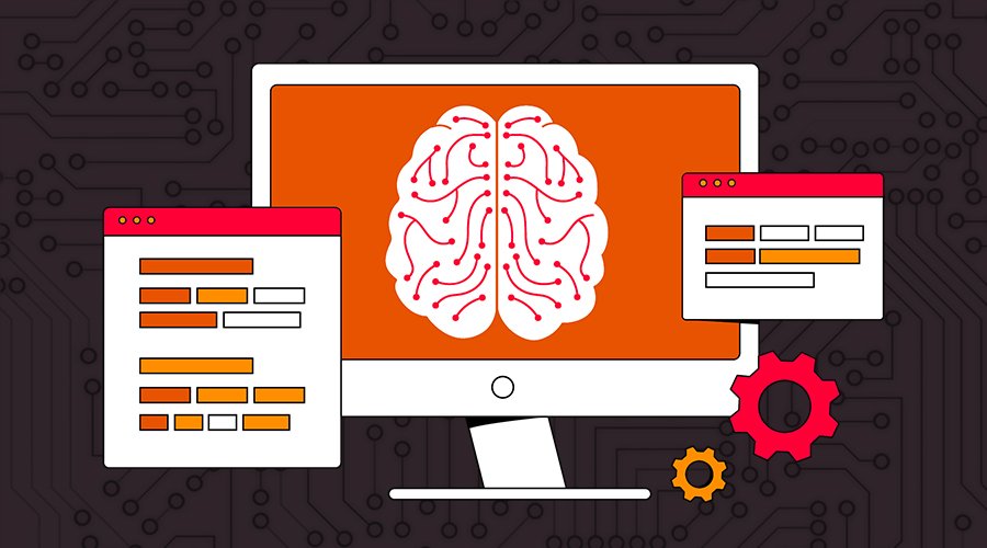 AI brain on computer screen