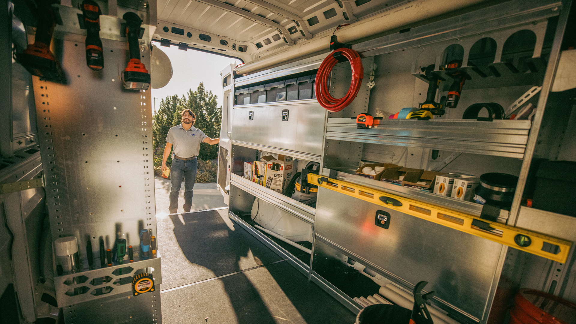Knapheide work truck interior.