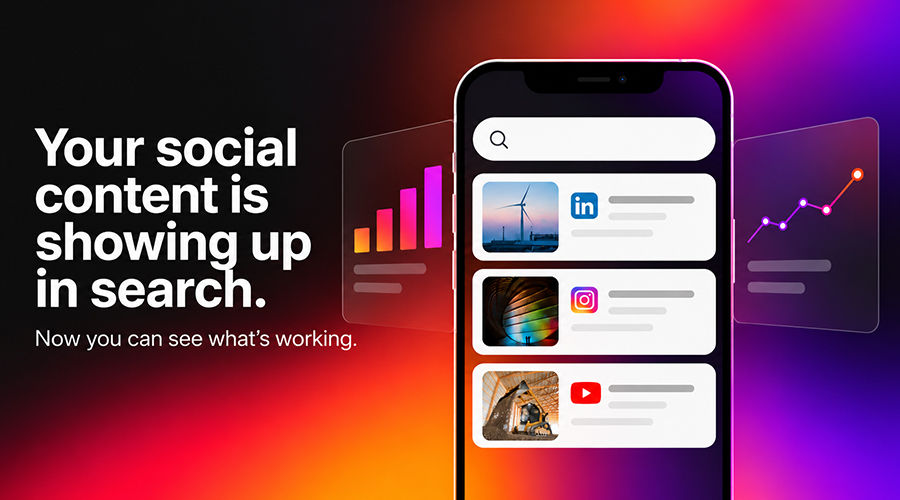 Social content appearing in search results.