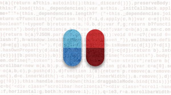 red and blue capsule pills