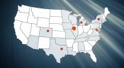 Map highlighting Simantel’s headquarters and regional hubs across the U.S.